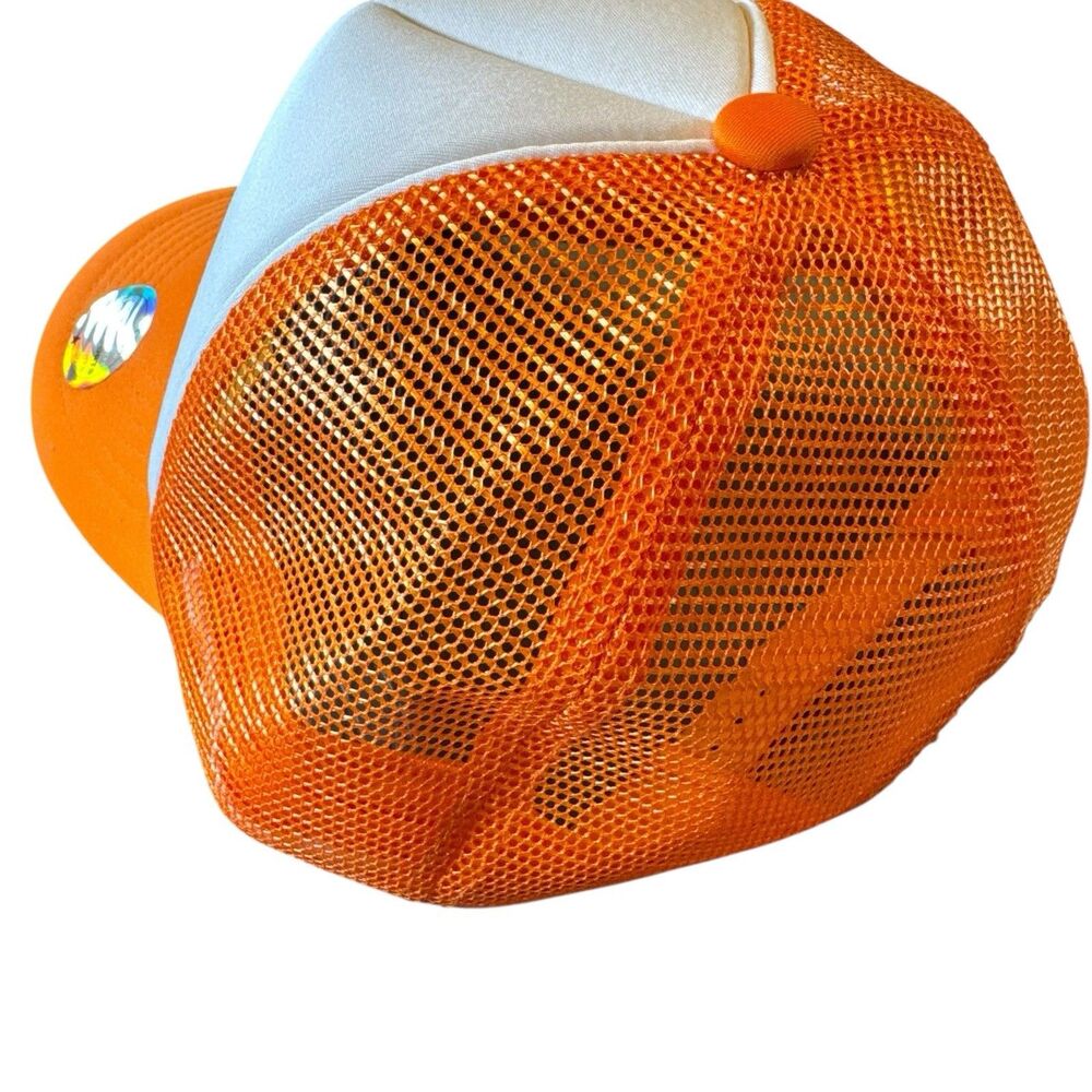 LAVIVASPORTS Keep Homeschool Weird Trucker Hat One Size Orange White Snapback - Picture 6 of 11